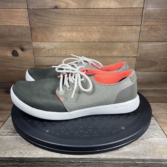 Merrill Womens Size 7 Freewheel Mesh Lace up Vetiver Shoes Gray - Picture 3 of 10
